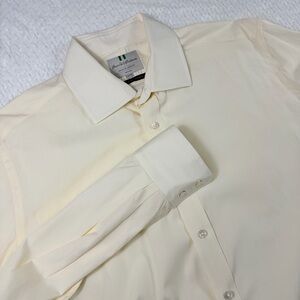 Harvie & Hudson Jermyn St. London Light Yellow Long Sleeve Dress Shirt Size 16.5